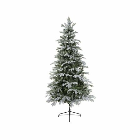 GOLDENGIFTS 7 ft. Full LED 460 Lights Frosted Sunndal Fir Christmas Tree GO2741074